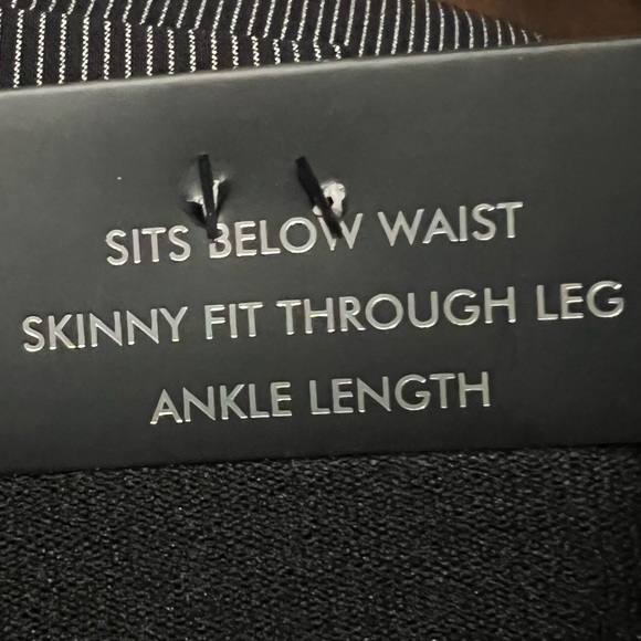 Leighton Black White Stripe Skinny Ankle Pant - Picture 7 of 8